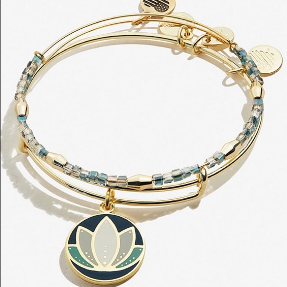 Alex & Ani Color Infusion Lotus II Charm Bracelet